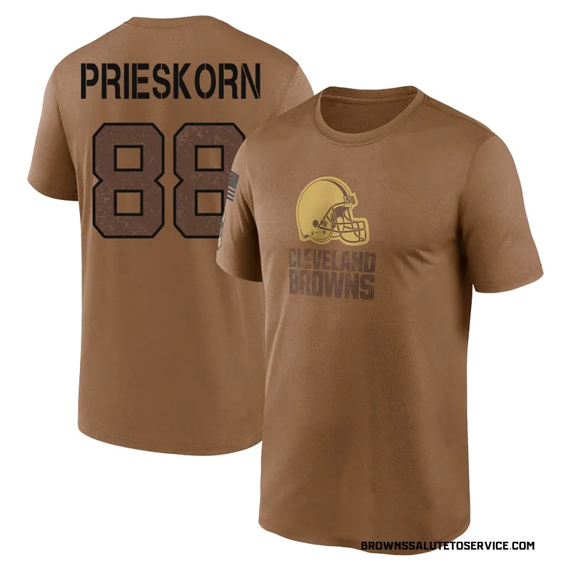 Youth Caden Prieskorn Cleveland Browns Legend Brown 2023 Salute To Service Performance T-Shirt