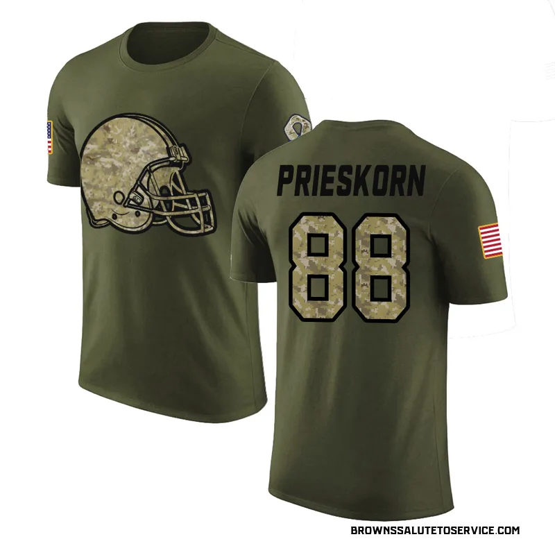 Youth Caden Prieskorn Cleveland Browns Legend Olive Salute to Service T-Shirt