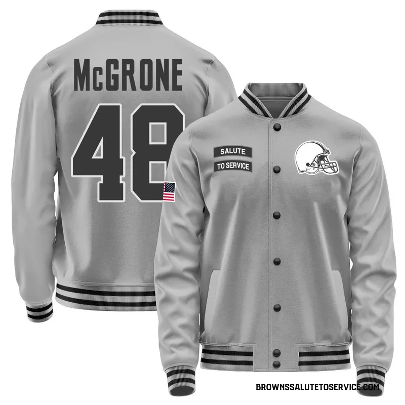 Youth Cameron McGrone Cleveland Browns Gray Salute to Service Performance Jacket