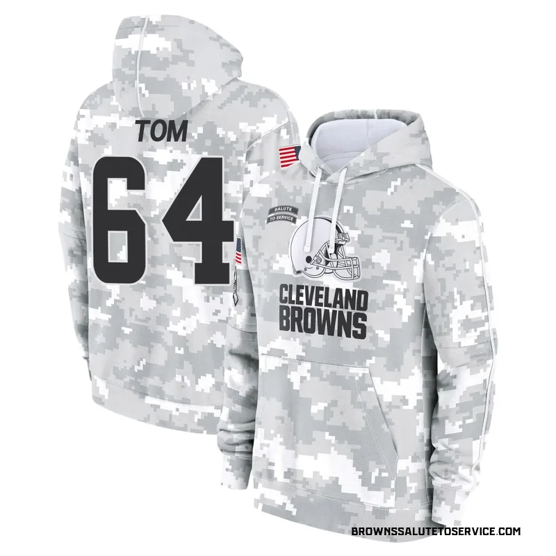 Youth Cameron Tom Cleveland Browns Camo Arctic 2024 Salute to Service Club Fleece Pullover Hoodie