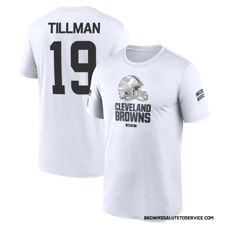 Youth Cedric Tillman Cleveland Browns Legend White 2024 Salute to Service Performance T-Shirt