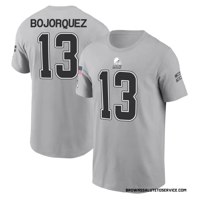 Youth Corey Bojorquez Cleveland Browns Gray 2024 Salute to Service Name & Number T-Shirt