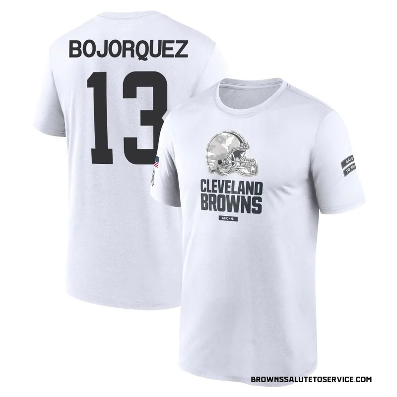 Youth Corey Bojorquez Cleveland Browns Legend White 2024 Salute to Service Performance T-Shirt