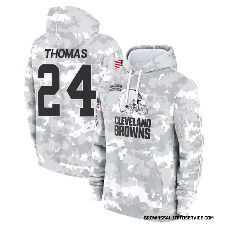 Youth Daniel Thomas Cleveland Browns Camo Arctic 2024 Salute to Service Club Fleece Pullover Hoodie