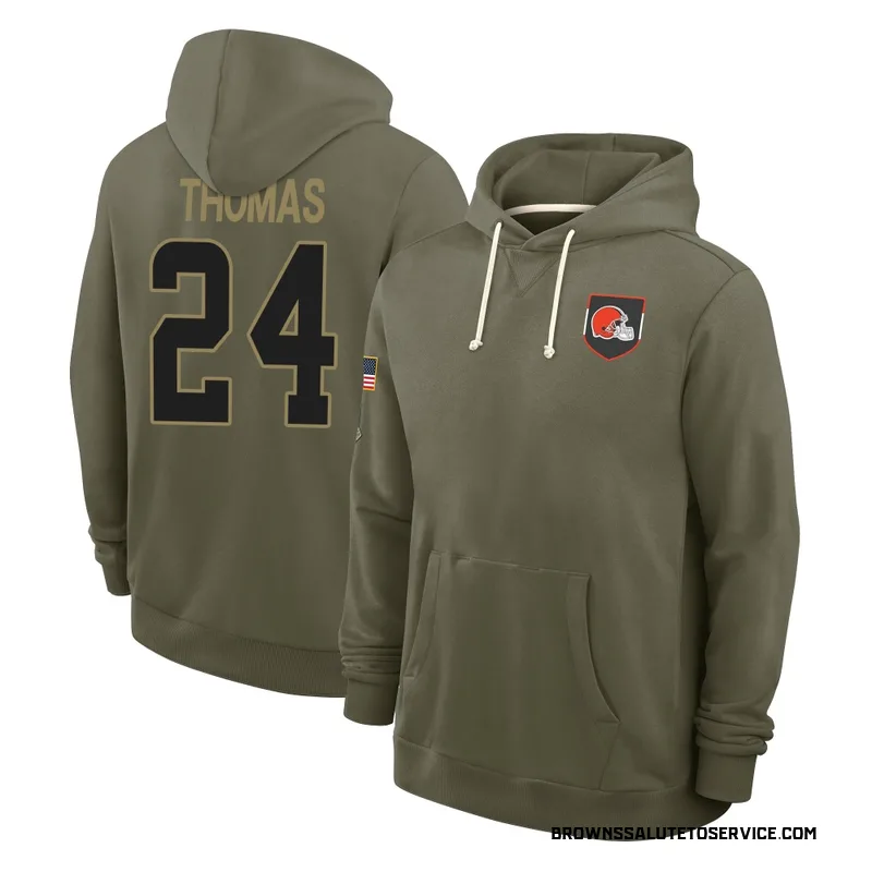 Youth Daniel Thomas Cleveland Browns Olive 2025 Salute to Service Hoodie