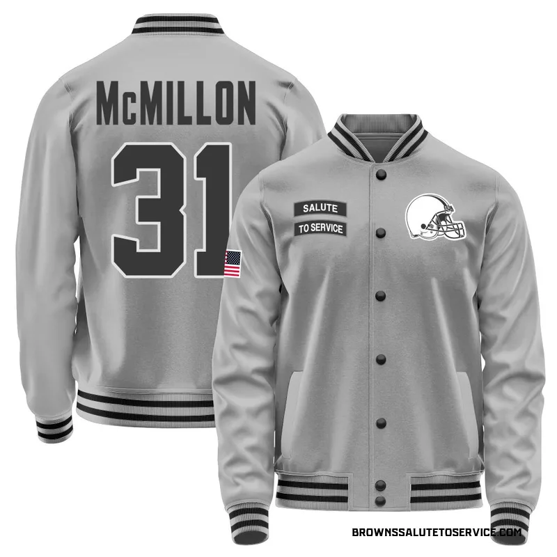 Youth Donovan McMillon Cleveland Browns Gray Salute to Service Performance Jacket