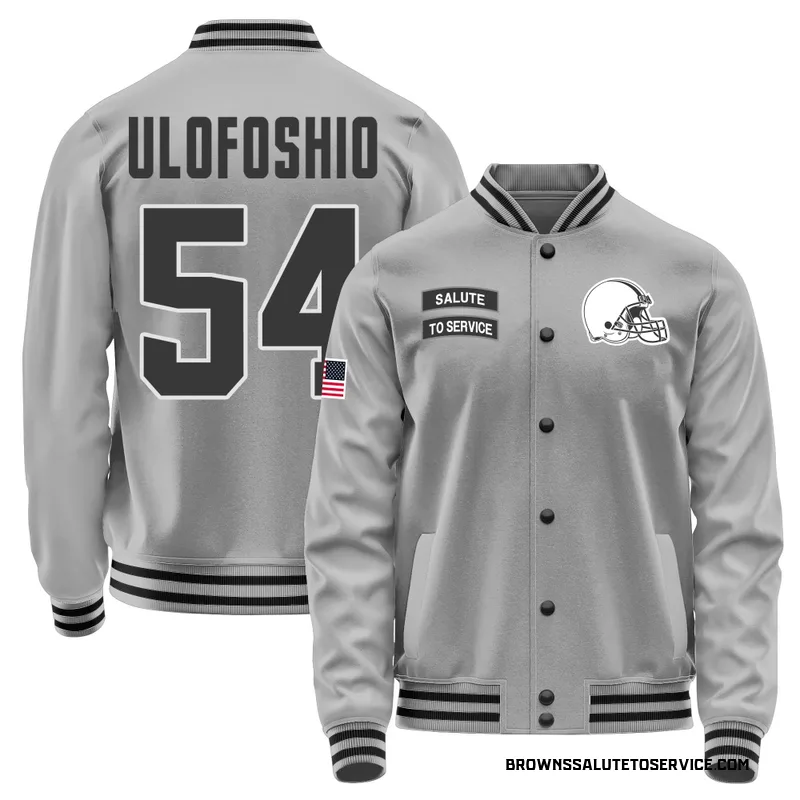 Youth Edefuan Ulofoshio Cleveland Browns Gray Salute to Service Performance Jacket