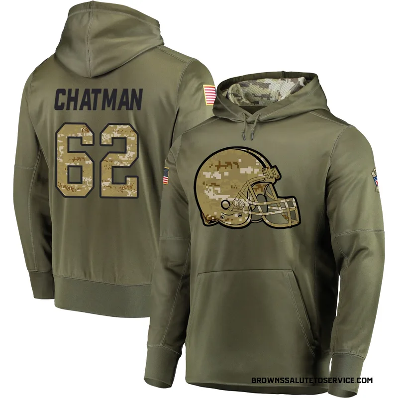Youth Elijah Chatman Cleveland Browns Olive Salute to Service Pullover Hoodie