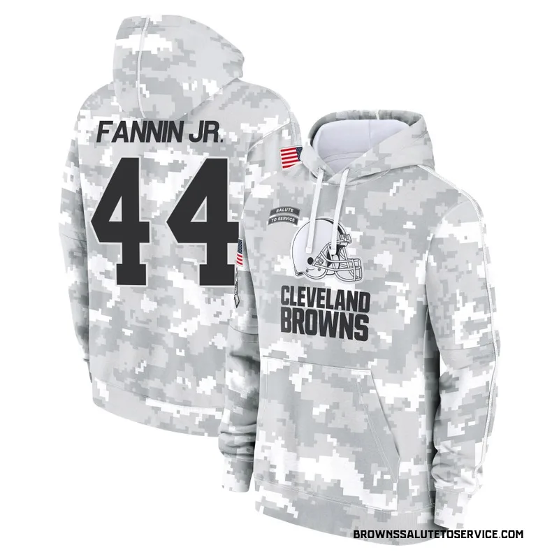 Youth Harold Fannin Jr. Cleveland Browns Camo Arctic 2024 Salute to Service Club Fleece Pullover Hoodie