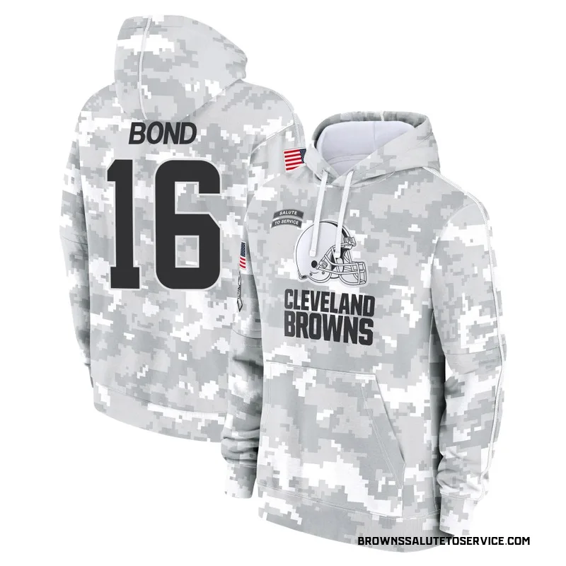 Youth Isaiah Bond Cleveland Browns Camo Arctic 2024 Salute to Service Club Fleece Pullover Hoodie