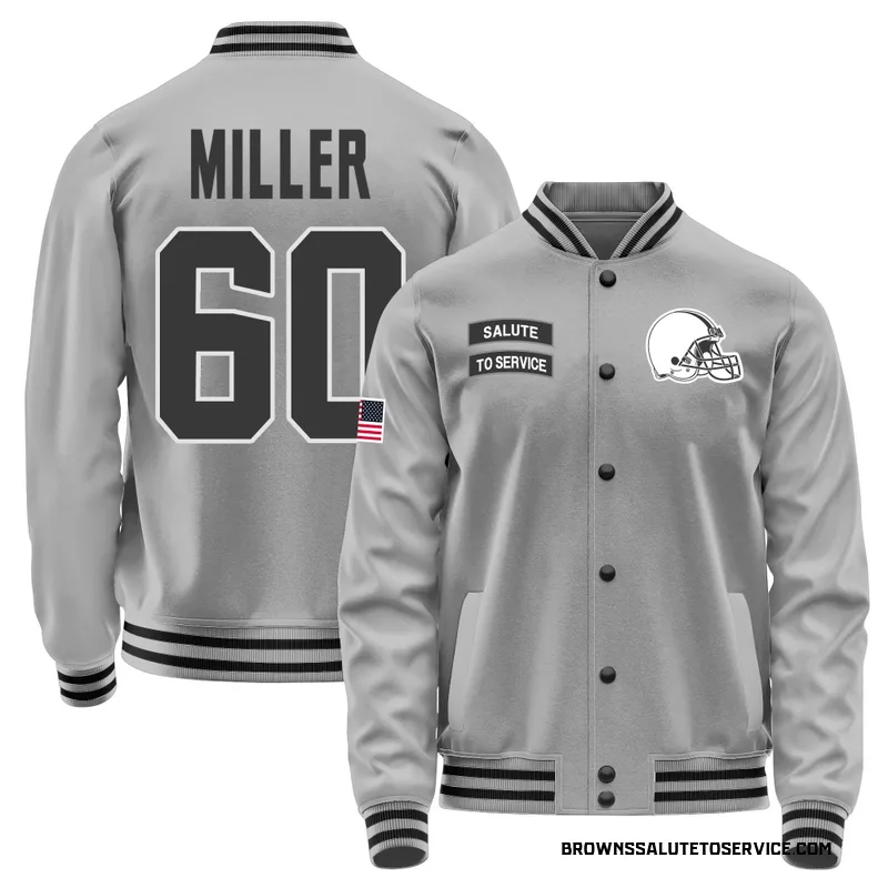Youth Izavion Miller Cleveland Browns Gray Salute to Service Performance Jacket