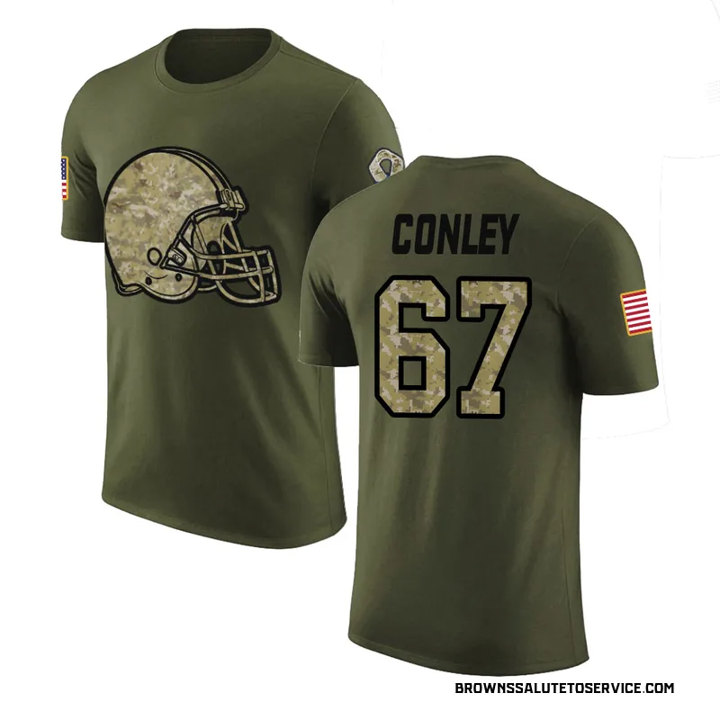 Youth Jack Conley Cleveland Browns Legend Olive Salute to Service T-Shirt