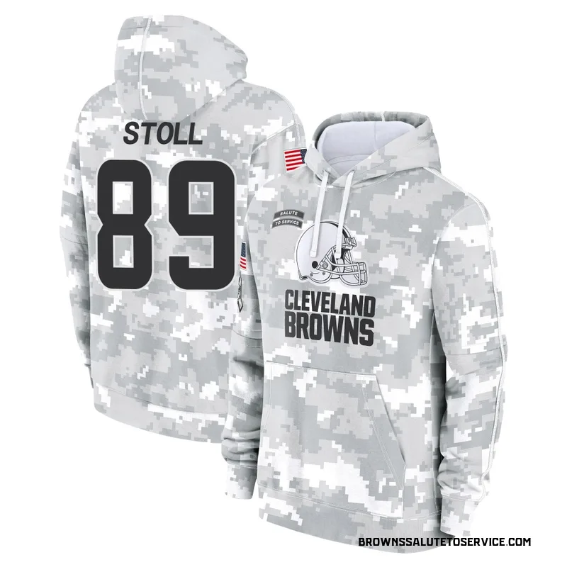Youth Jack Stoll Cleveland Browns Camo Arctic 2024 Salute to Service Club Fleece Pullover Hoodie