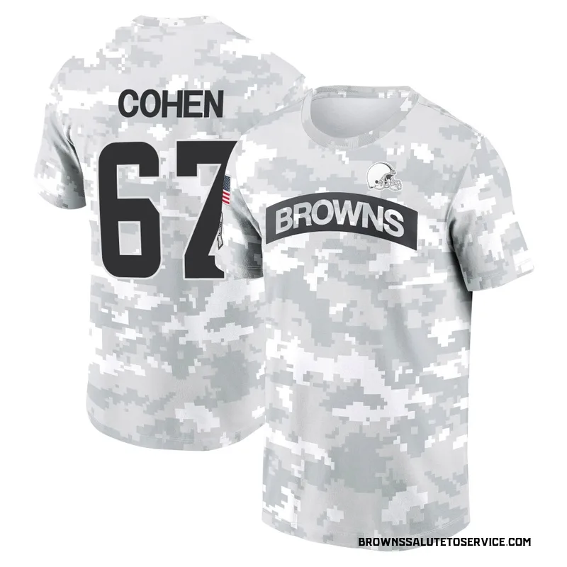Youth Javion Cohen Cleveland Browns Camo Arctic 2024 Salute to Service Performance T-Shirt