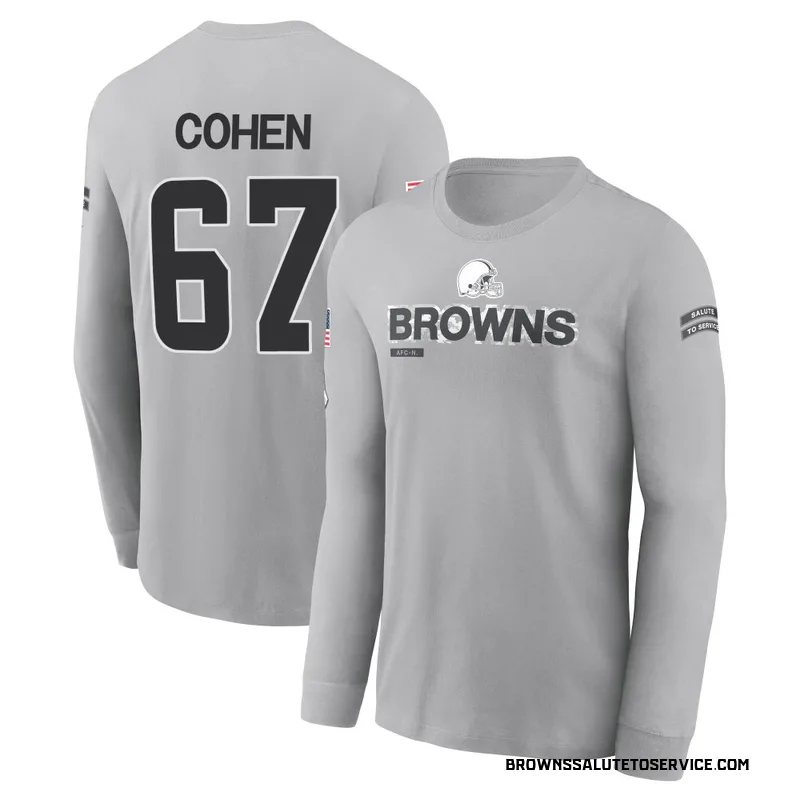 Youth Javion Cohen Cleveland Browns Gray 2024 Salute to Service Long Sleeve T-Shirt