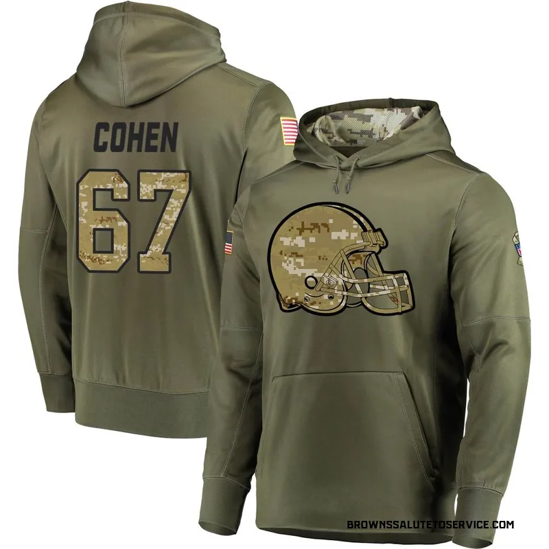 Youth Javion Cohen Cleveland Browns Olive Salute to Service Pullover Hoodie