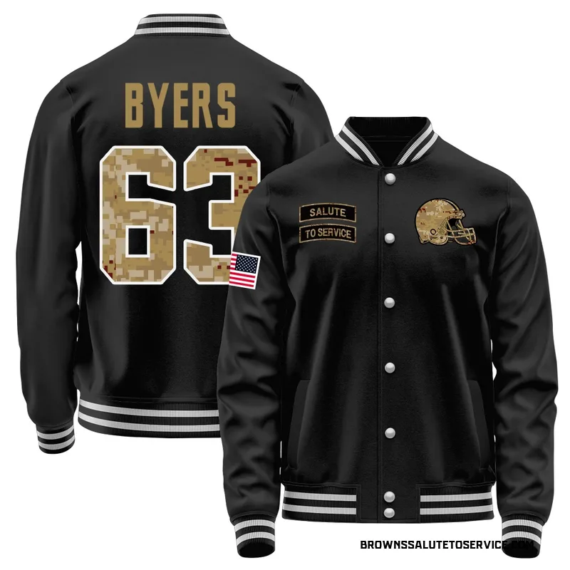 Youth Jeremiah Byers Cleveland Browns Black Salute to Service Sideline Performance Jacket