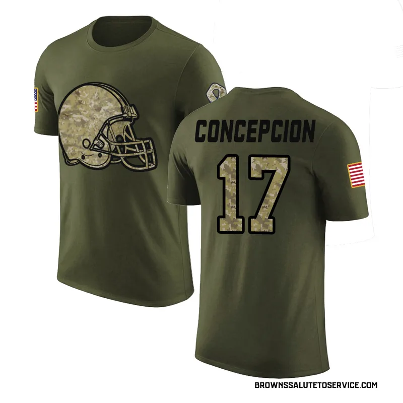 Youth KC Concepcion Cleveland Browns Legend Olive Salute to Service T-Shirt