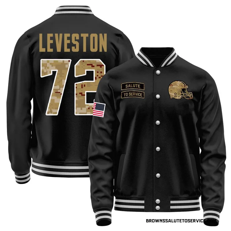 Youth KT Leveston Cleveland Browns Black Salute to Service Sideline Performance Jacket