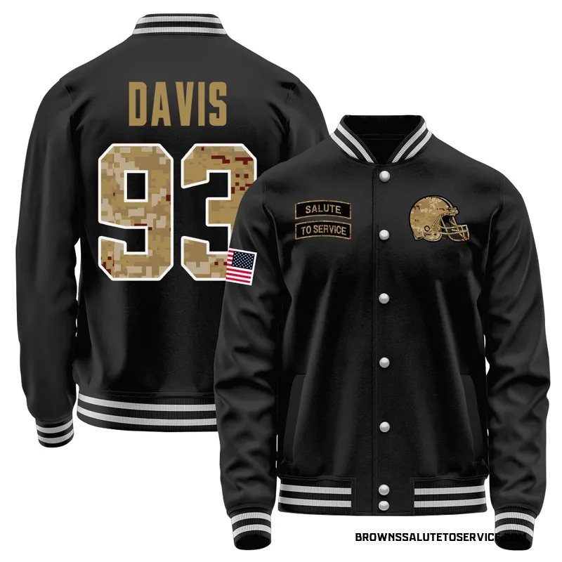 Youth Kalia Davis Cleveland Browns Black Salute to Service Sideline Performance Jacket