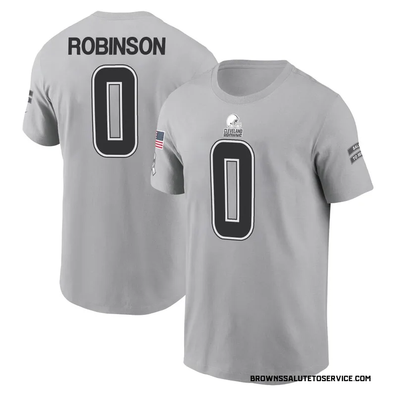 Youth Mark Robinson Cleveland Browns Gray 2024 Salute to Service Name & Number T-Shirt