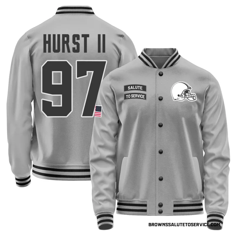 Youth Maurice Hurst II Cleveland Browns Gray Salute to Service Performance Jacket