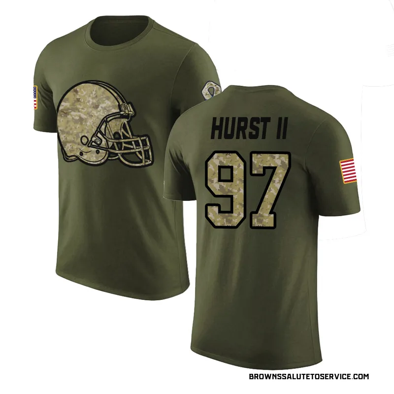 Youth Maurice Hurst II Cleveland Browns Legend Olive Salute to Service T-Shirt