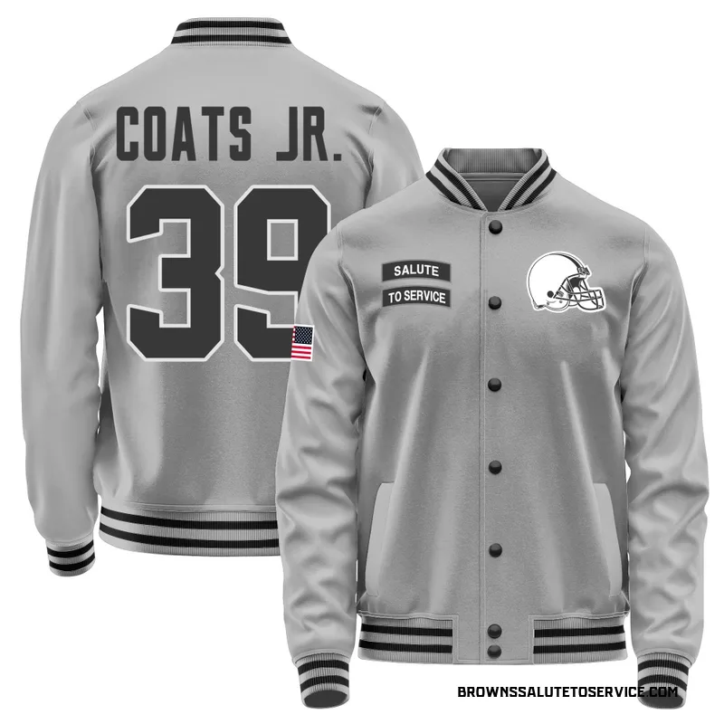 Youth Michael Coats Jr. Cleveland Browns Gray Salute to Service Performance Jacket