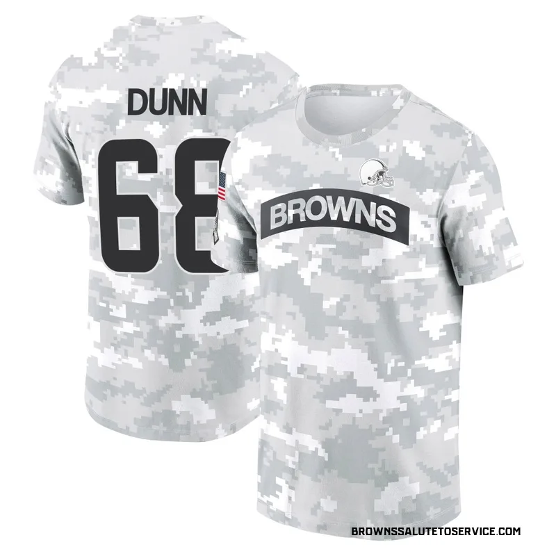 Youth Michael Dunn Cleveland Browns Camo Arctic 2024 Salute to Service Performance T-Shirt