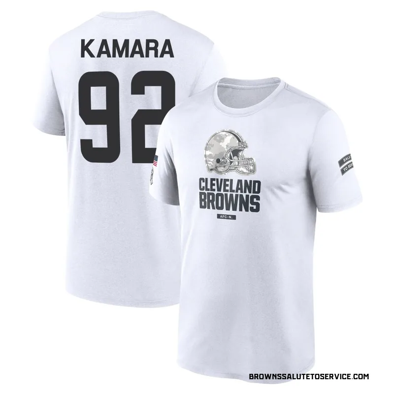 Youth Sam Kamara Cleveland Browns Legend White 2024 Salute to Service Performance T-Shirt