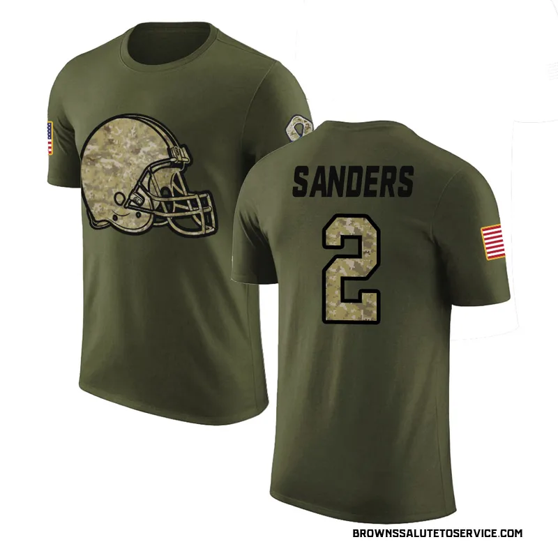 Youth Shedeur Sanders Cleveland Browns Legend Olive Salute to Service T-Shirt
