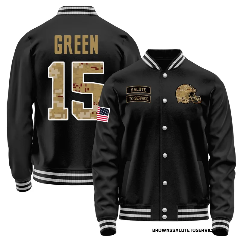 Youth Taylen Green Cleveland Browns Black Salute to Service Sideline Performance Jacket