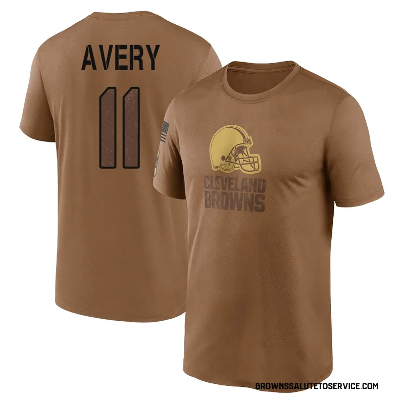 Youth Tre Avery Cleveland Browns Legend Brown 2023 Salute To Service Performance T-Shirt