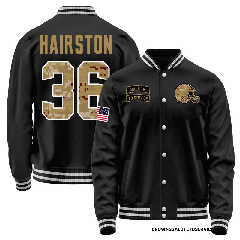 Youth Troy Hairston Cleveland Browns Black Salute to Service Sideline Performance Jacket