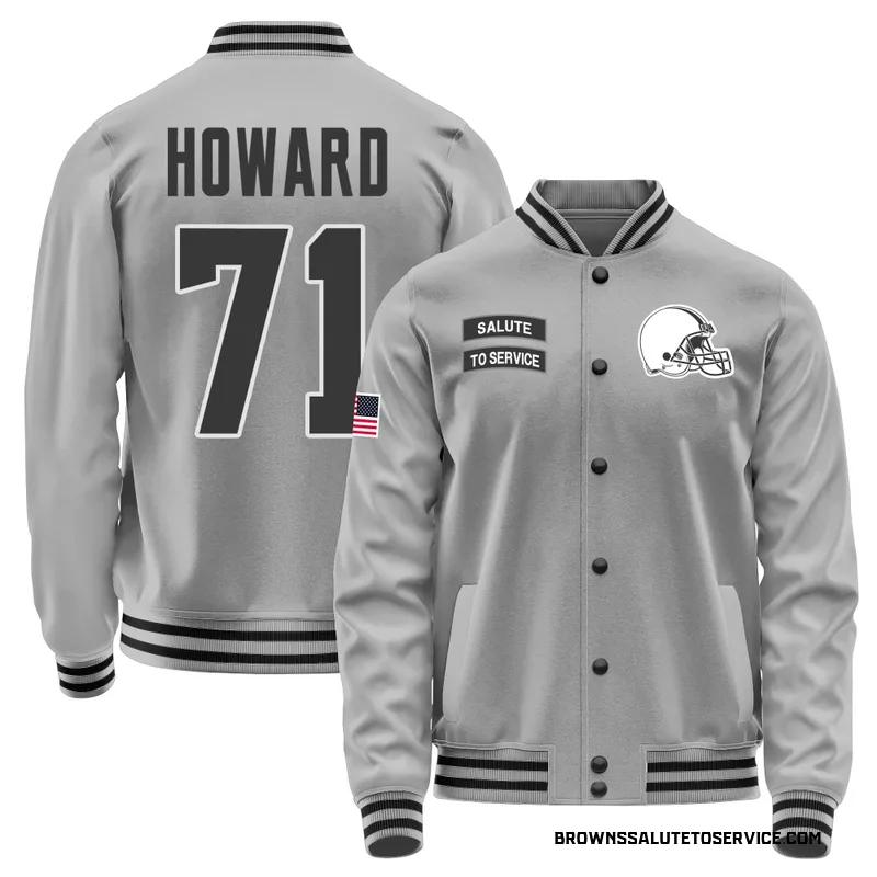 Youth Tytus Howard Cleveland Browns Gray Salute to Service Performance Jacket